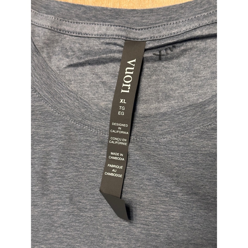 NWT Vuori Strato Tech Tee CHAMBRAY HEATHER Size XL - Picture 4 of 7